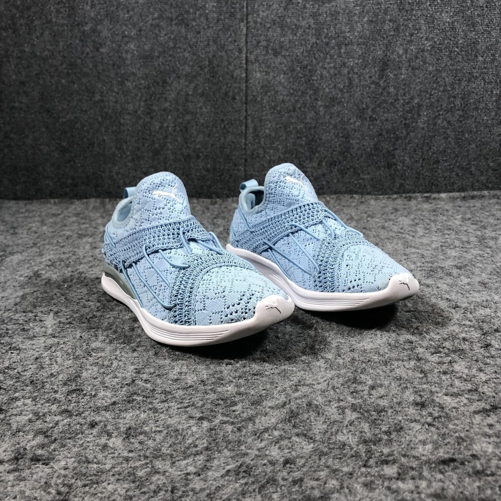 Puma Ignite Running Shoes Womens 8 Blue Knit‎ Lightweight Sneakers 191598-03